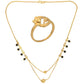 AanyaCentric Gold-Polished Mangalsutra & Ring Set