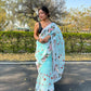 Vamsee Kamaljaal Sky Organza Saree - Swadesiicart