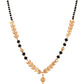 VOJ Gold-Polished Leaf Design Beaded Chain Mangalsutra - Swadesiicart