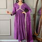 Partywear Designer BSY Viscose Purple Stitched Suit With Dupatta - Tanisha | Swadesiicart