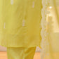 The52 Lemons Women's Beautiful Chikankari Work Chanderi Fabric Straight Kurta Pant and Dupatta Set - Swadesiicart