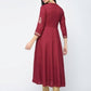 Aniyah Rayon Block Printed Anarkali Kurta In Maroon (AN-116A)