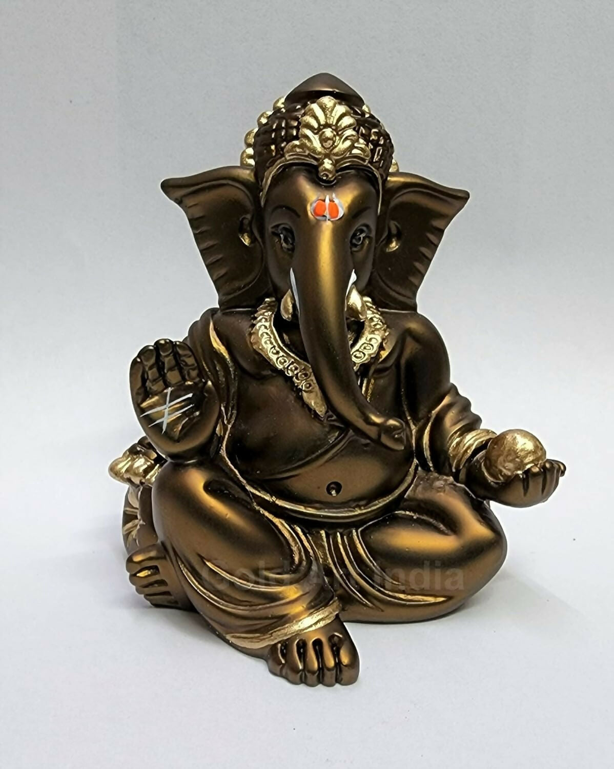 Gold Art India Gaddi Ganesh Idol - Swadesiicart