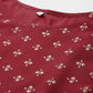 Ahalyaa Women Printed Tunic with Palazzos - Maroon Color | Swadesiicart