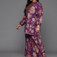 Ahalyaa Women's Traditional Wear Co-ords - Purple - Swadesiicart