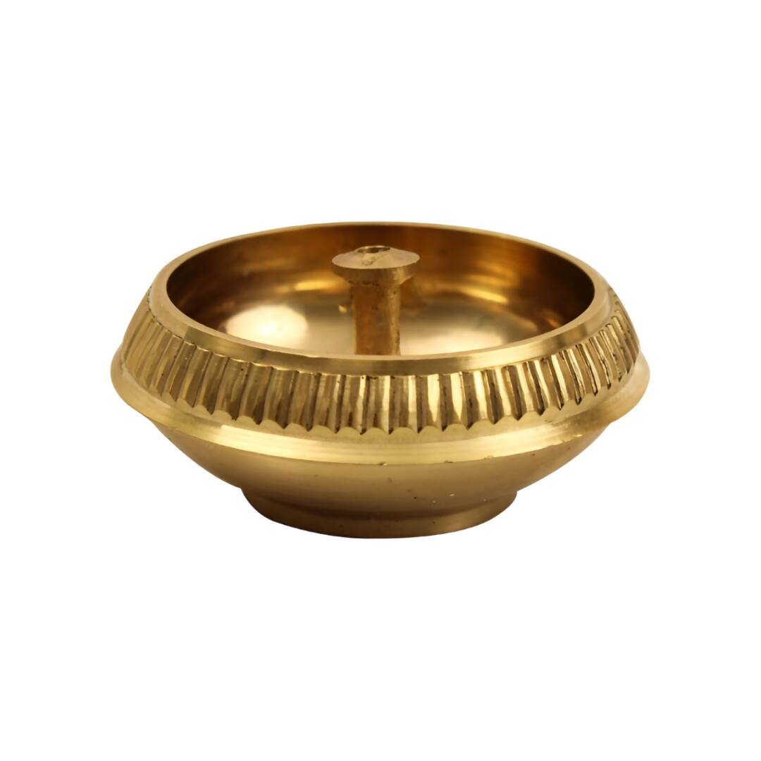 Spillbox Gold Toned Kuber Nandha Deep Pooja Essentials | Swadesiicart