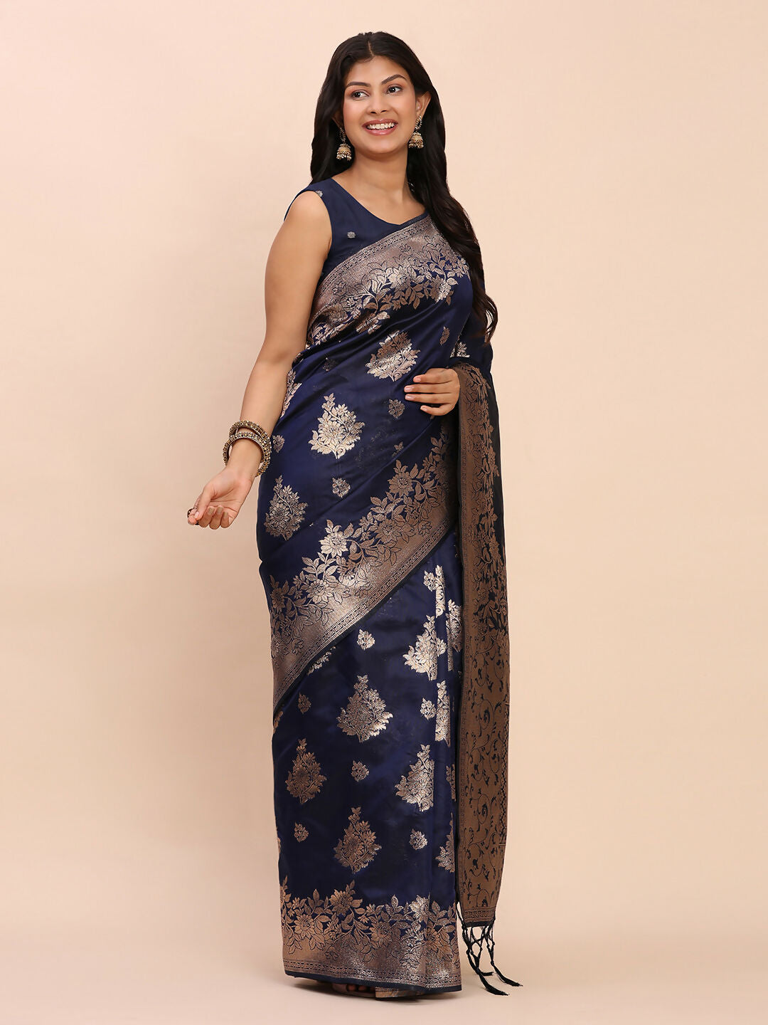 Astita Banarasi Silk Saree | Swadesiicart