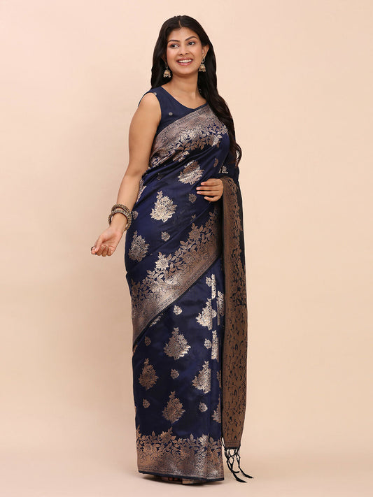Astita Banarasi Silk Saree | Swadesiicart
