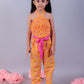 Lil Drama Jaipur Girls Yellow Printed Top with Printed Pant Co-ordinate Set - Swadesiicart