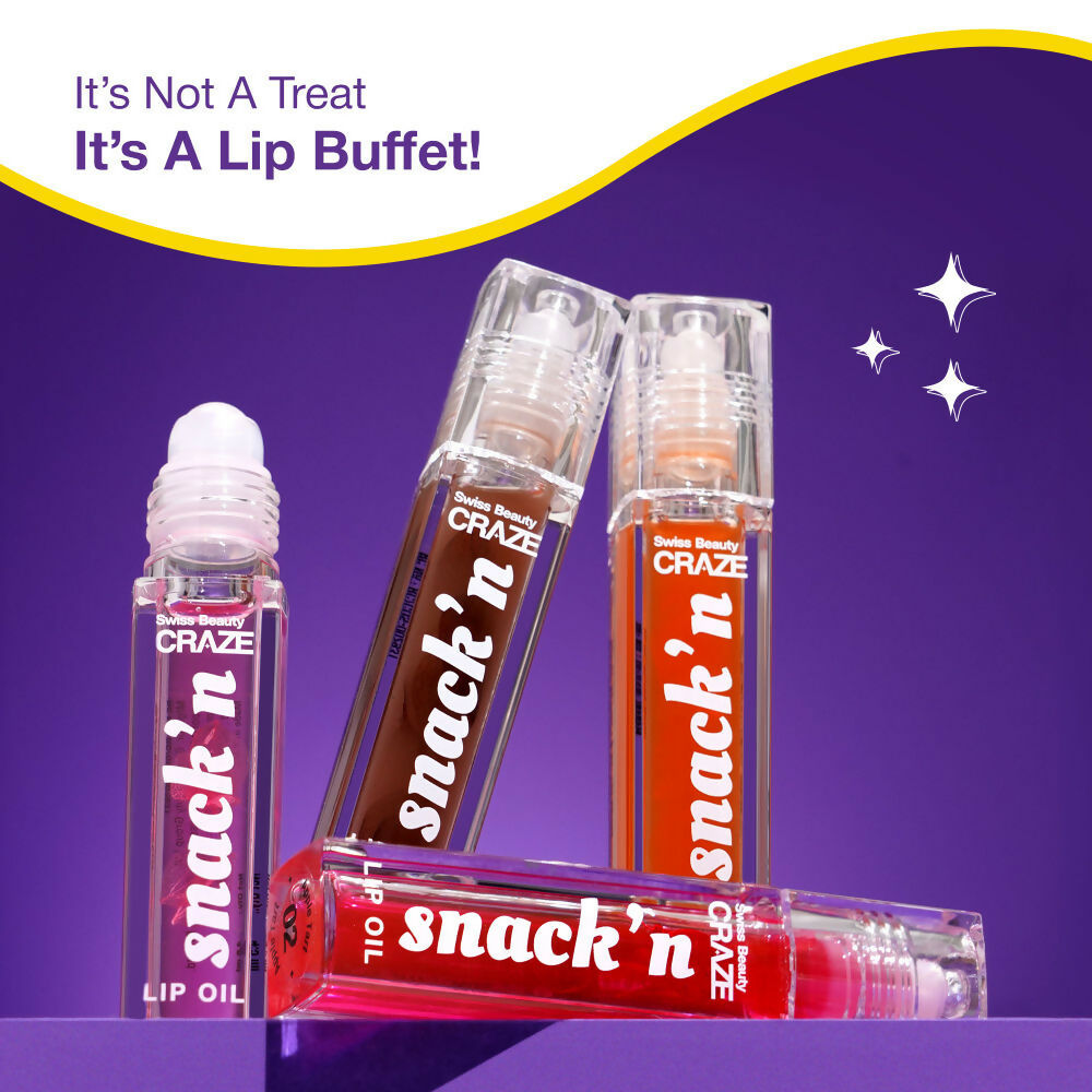 Swiss Beauty Craze Snack'N Nourishing Lip Oil - 4. Pumpkin Pie | Swadesiicart