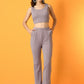 Myshka Women's Lavender Solid Top With Trousers - Swadesiicart