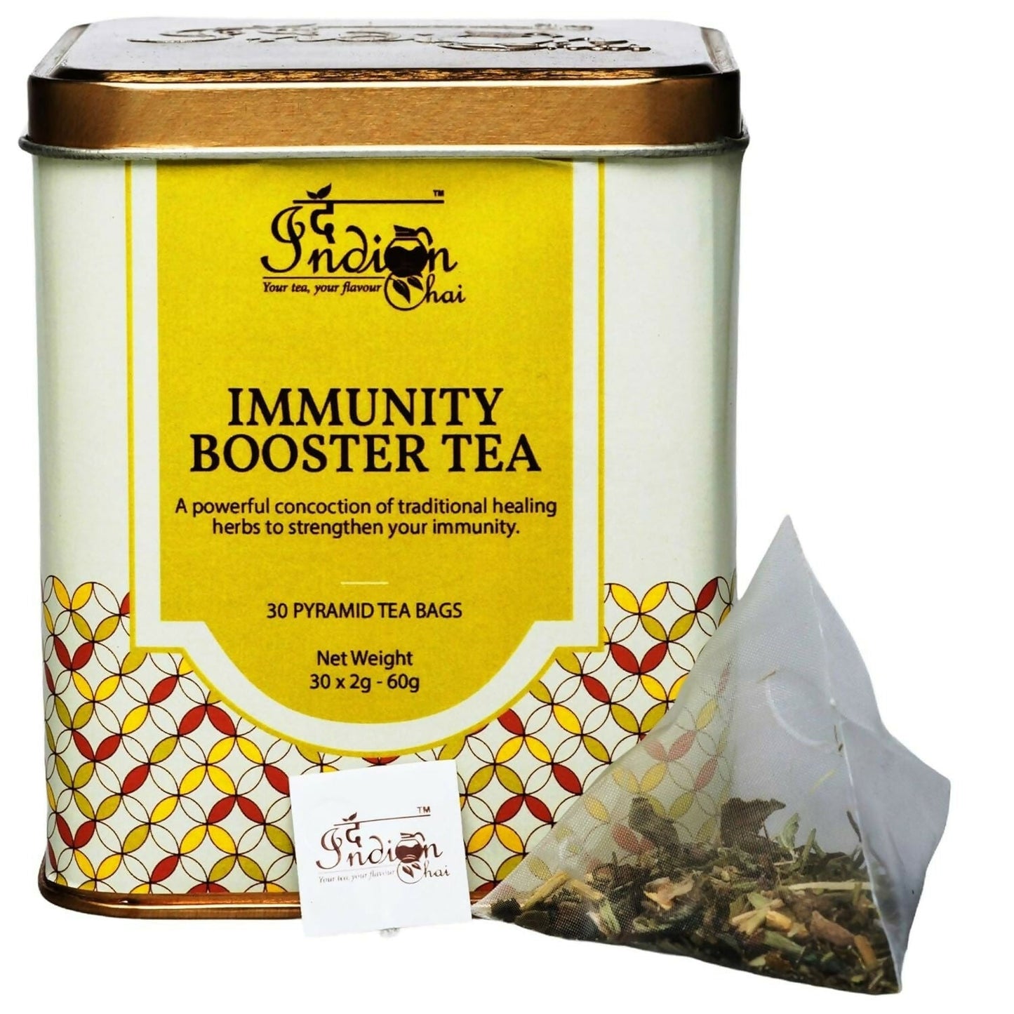The Indian Chai - Immunity Booster Tea 30 Pyramid Tea Bags | Swadesiicart