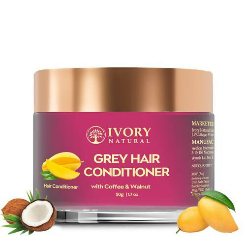 Ivory Natural Grey Hair Conditioner For Early Of Greying, Strengthens Hair | Swadesiicart