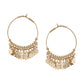 NVR Women Gold-Polished Hoop Earrings | Swadesiicart