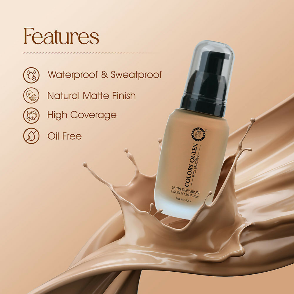 Colors Queen Ultra Definition Liquid Foundation - Paraliness | Swadesiicart