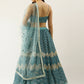 House of Panchhi Women Sea Green Net Zig-Zag Embroideried Lehenga, Blouse & Dupatta | Swadesiicart