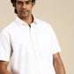 Ramraj Cotton Mens Half Sleeve Formal 100 % Cotton White Shirt | Swadesiicart