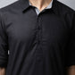 Even Apparels Black Color Linen Solid Men's Kurta With Shirt Collar (LN761) | Swadesiicart