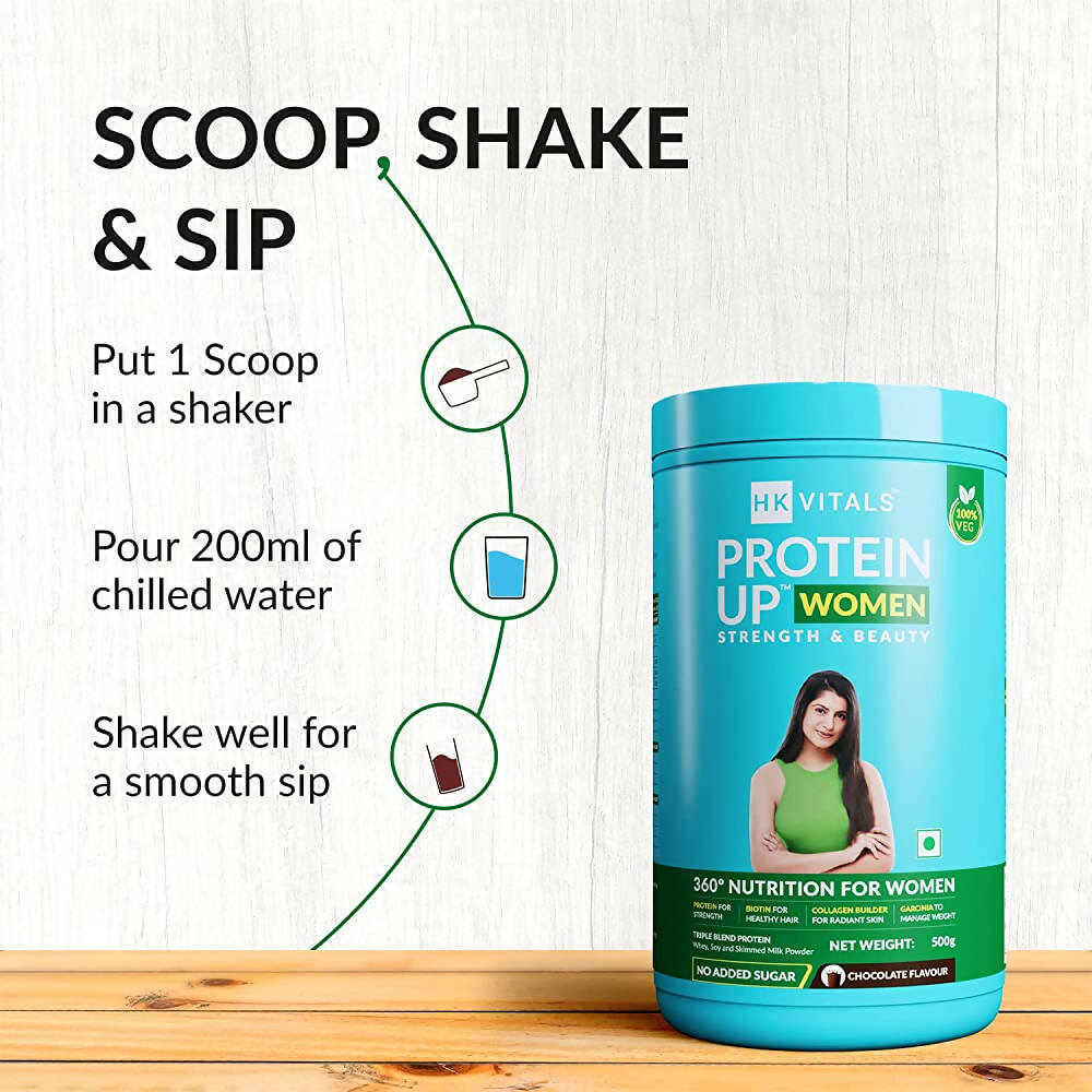 HK Vitals ProteinUp Women-No Added Sugar (Chocolate) - Swadesiicart