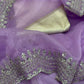 Vamsee Shirovastra Purple Organza Saree - Swadesiicart