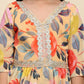 Alakhi Studio Girls Floral Georgette Printed V-Neck Kurta With Sharara - Mustard