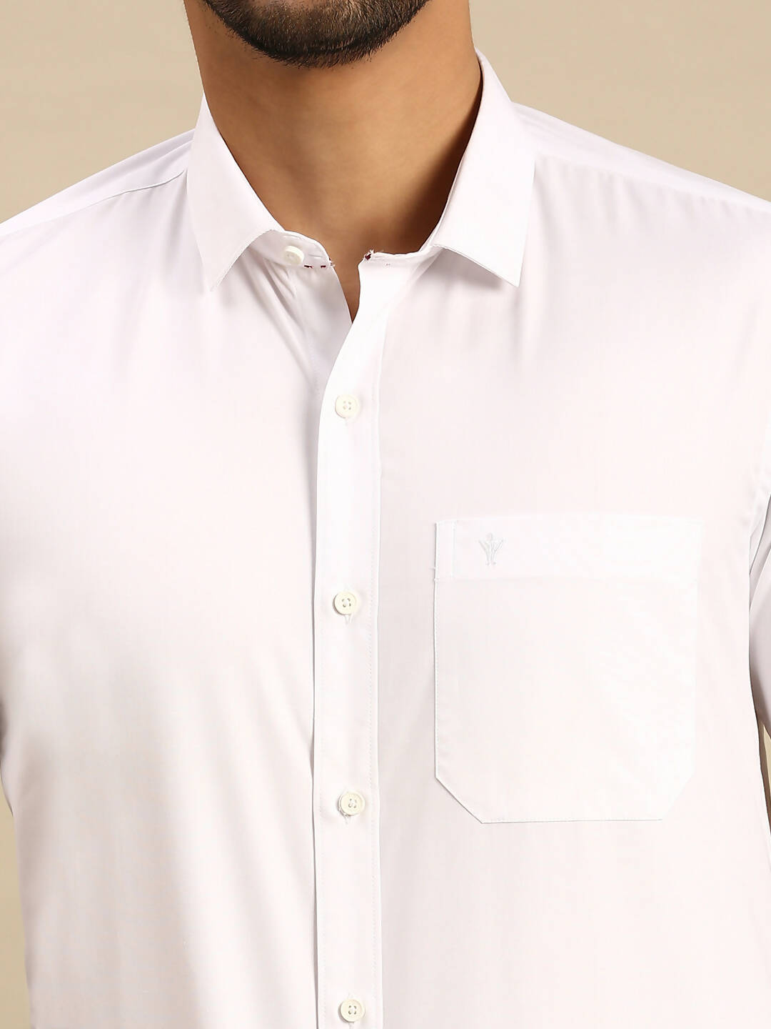 Ramraj Cotton Mens Half Sleeve White Shirt Plus Size - 100% Cotton | Swadesiicart