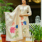 The52 Chiku Women's Beautiful Thread Work Viscose Assam Silk Fabric with Straight Kurta, Pant and Dupatta Set - Swadesiicart