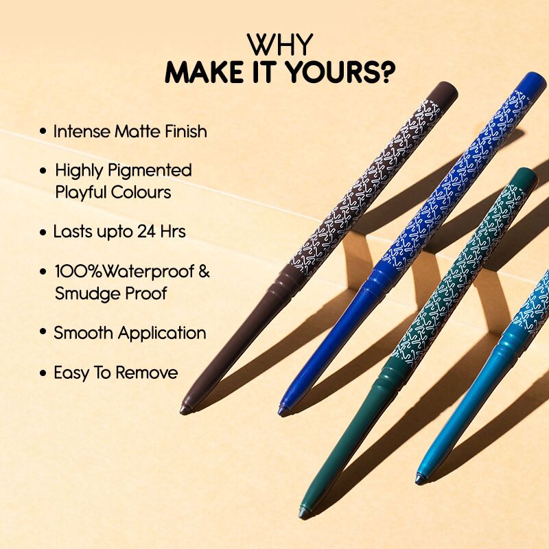 Kay Beauty By Katrina Kaif 24HR Coloured Matte Kajal - Green | Swadesiicart