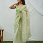 Vamsee Vijaysitara Pista Organza Saree - Swadesiicart