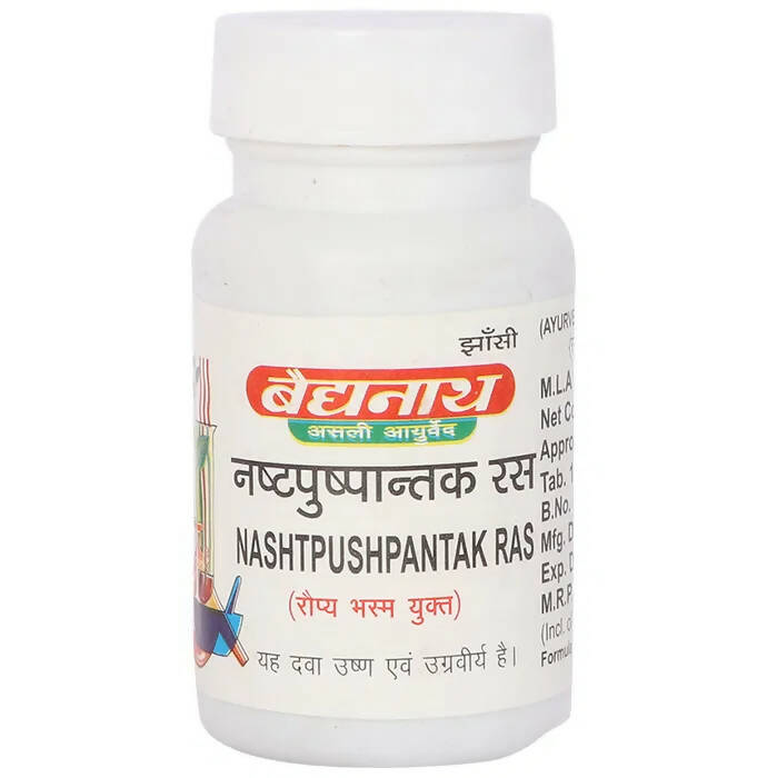 Baidyanath Jhansi Nashtpushpantak Ras Tablets - Ayurvedant Pvt. Ltd.