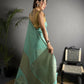 Joban Fashion Light Blue Banarasi Soft Lichi Silk Checks & Woven Saree | Swadesiicart