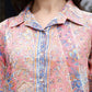 Pink Rayon Floral Printed Top with Matching Bottom - Eesha - Swadesiicart