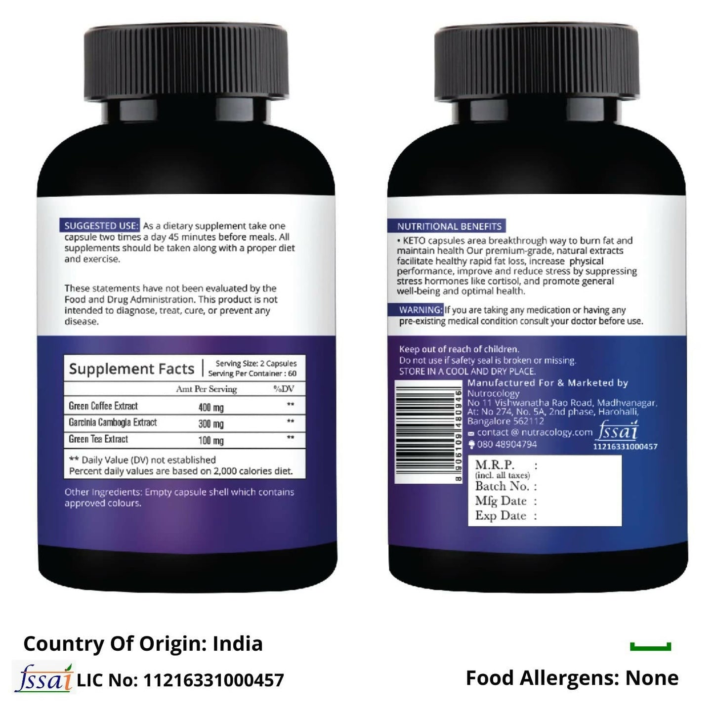 Nutracology Keto Capsules For Weight Loss Capsules | Swadesiicart