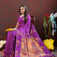 Lorenvalley Fashion Wine Soft Paithani Silk Woven Design Copper Zari Meenakari Weaving Saree - Swadesiicart