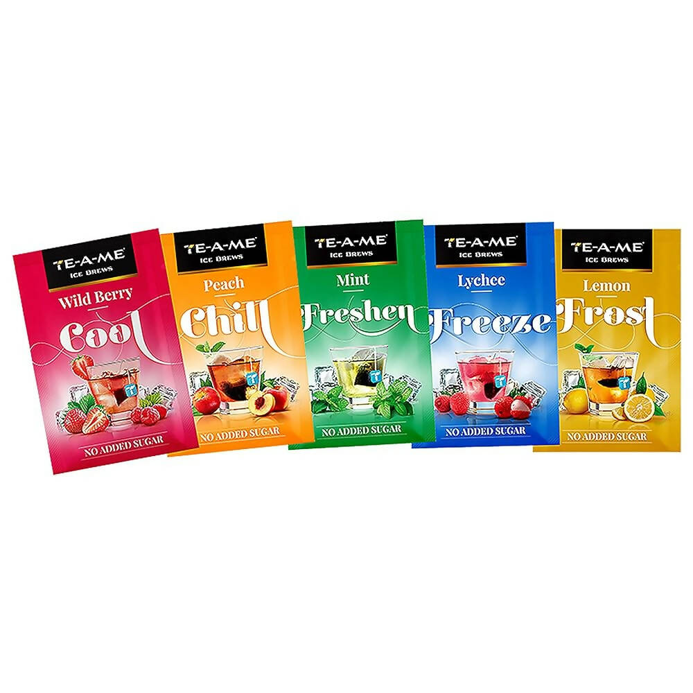 TE-A-ME Assorted Ice Infusion Tea Bags, 5 Delicious Flavor - Swadesiicart