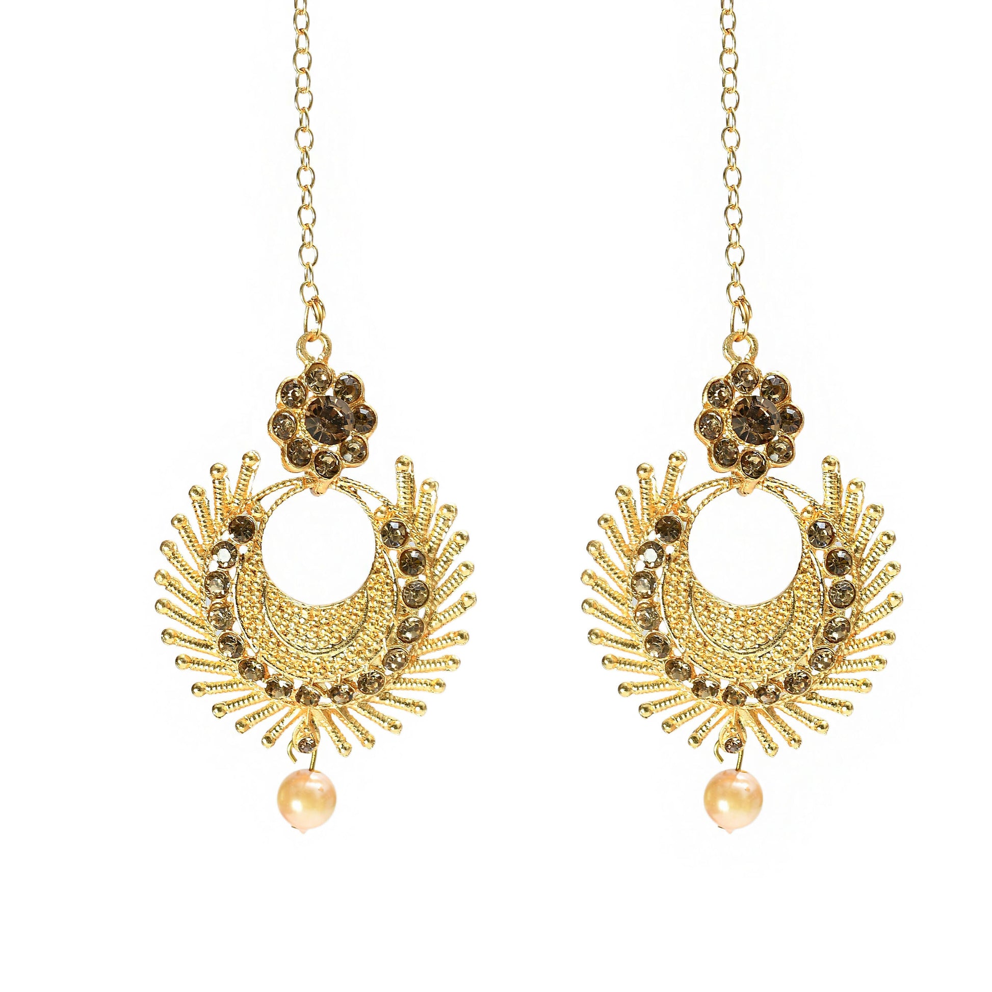 Mominos Fashion Johar Kamal Gold-Polished Brass Finish Long Necklace For Women (Golden) | Swadesiicart