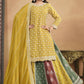 Chinnon Yellow Multicolor Embroidered Lehenga Style Suit - Emponline | Swadesiicart