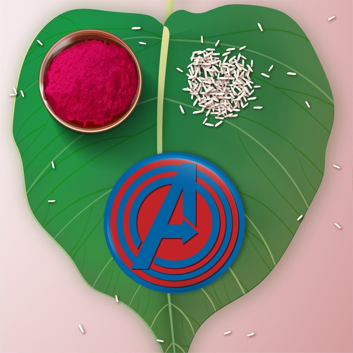 Indianvibez Avengers Metal Rakhi with Fridge Magnet - Kids Rakhi - Swadesiicart