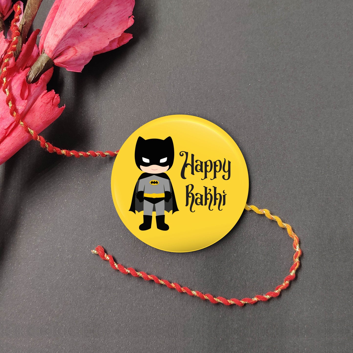 Indianvibez Batman Metal Rakhi with Fridge Magnet - Kids Rakhi - Swadesiicart