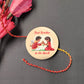 Indianvibez Best Brother in the World Metal Rakhi with Fridge Magnet - Kids Rakhi - Swadesiicart