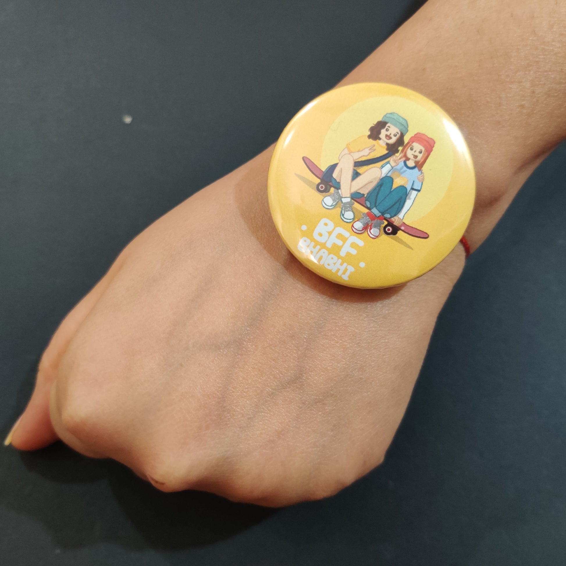 Indianvibez Bff Bhabhi Metal Rakhi/Lumba with Fridge Magnet - Kids Rakhi - Swadesiicart