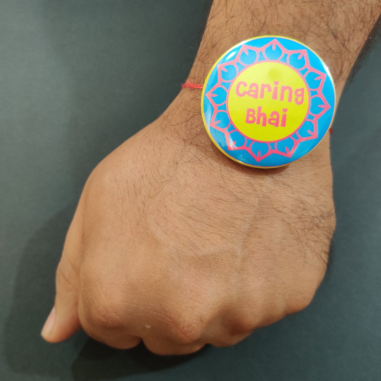 Indianvibez Caring Bhai Metal Rakhi with Fridge Magnet - Kids Rakhi - Swadesiicart