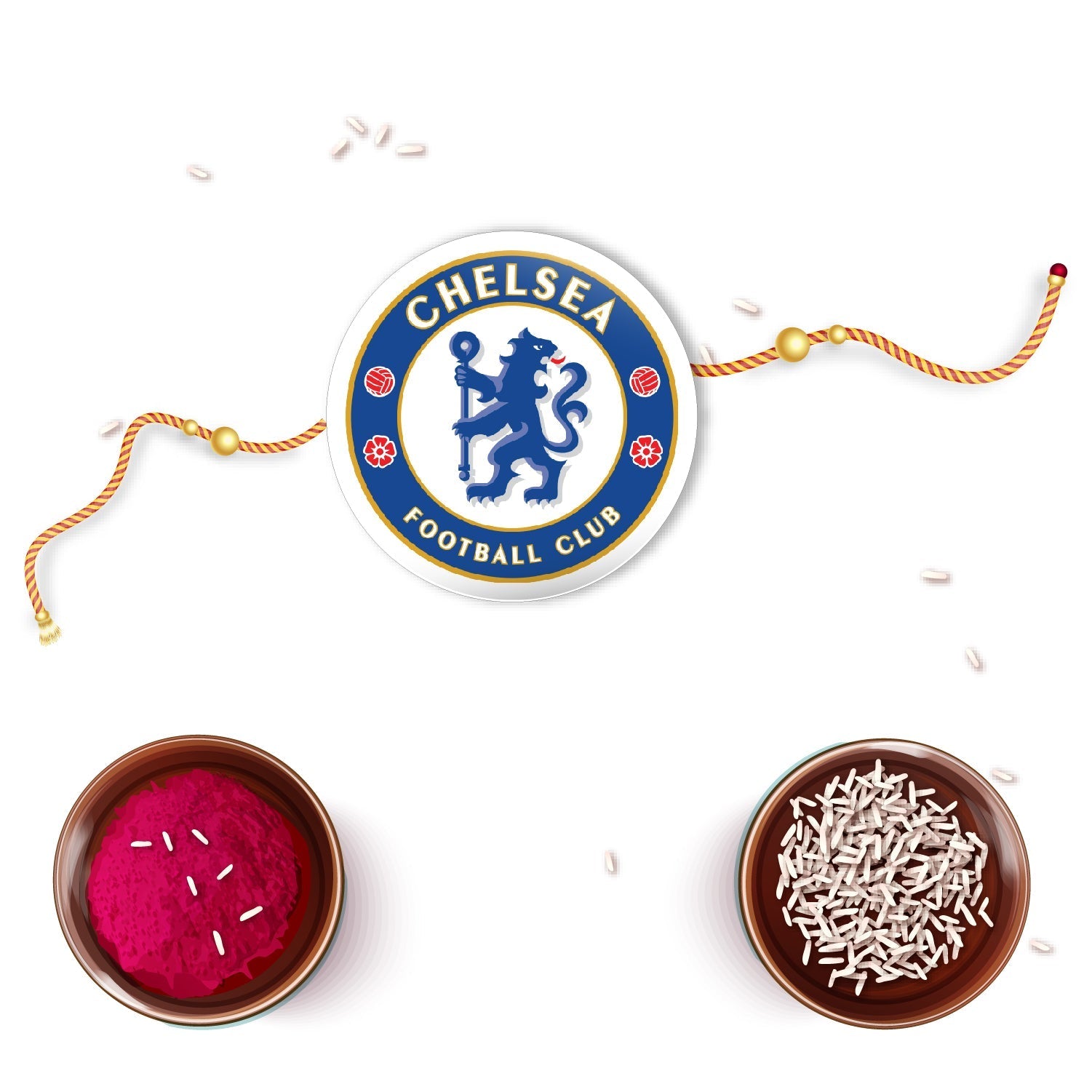 Indianvibez Chelsea Metal Rakhi with Fridge Magnet - Kids Rakhi - Swadesiicart