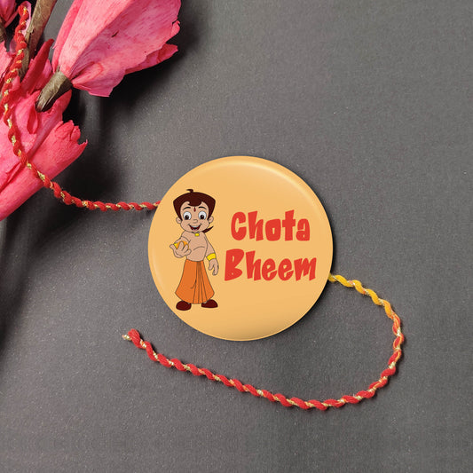 Indianvibez Chota Bheem Metal Rakhi with Fridge Magnet - Kids Rakhi - Swadesiicart