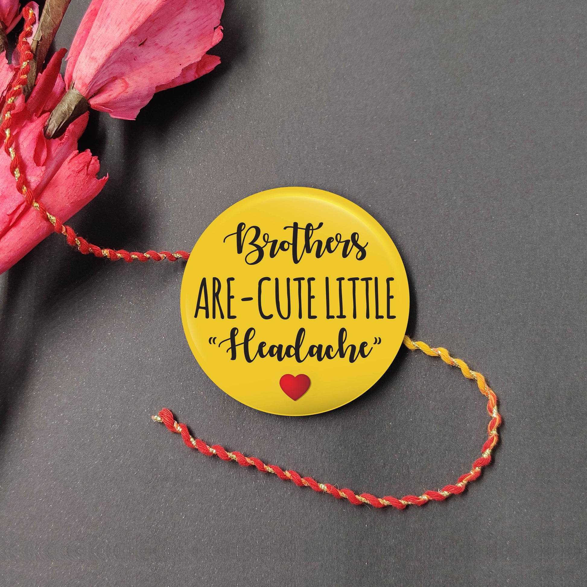 Indianvibez Brothers are Cute Little Headache Metal Rakhi with Fridge Magnet - Kids Rakhi - Swadesiicart