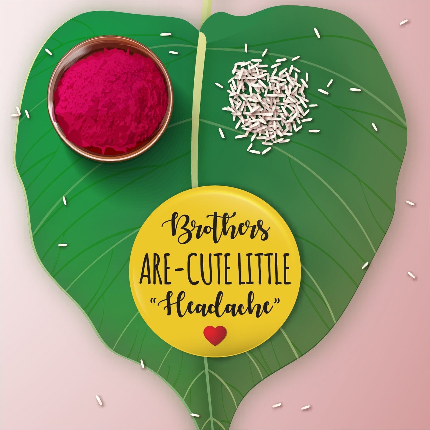 Indianvibez Brothers are Cute Little Headache Metal Rakhi with Fridge Magnet - Kids Rakhi - Swadesiicart