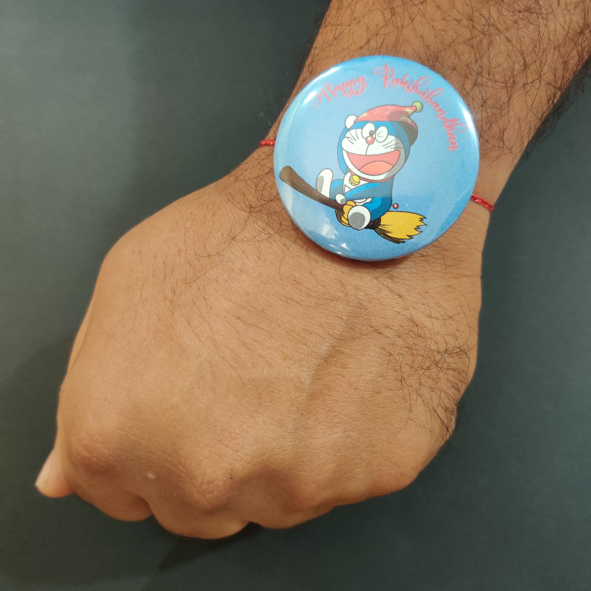 Indianvibez Doraemon Metal Rakhi with Fridge Magnet - Kids Rakhi - Swadesiicart