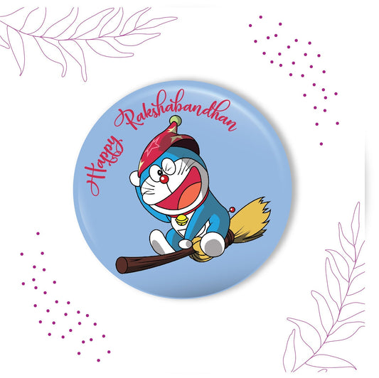Indianvibez Doraemon Metal Rakhi with Fridge Magnet - Kids Rakhi - Swadesiicart
