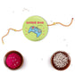 Indianvibez Gamer Bhai Metal Rakhi with Fridge Magnet - Kids Rakhi - Swadesiicart