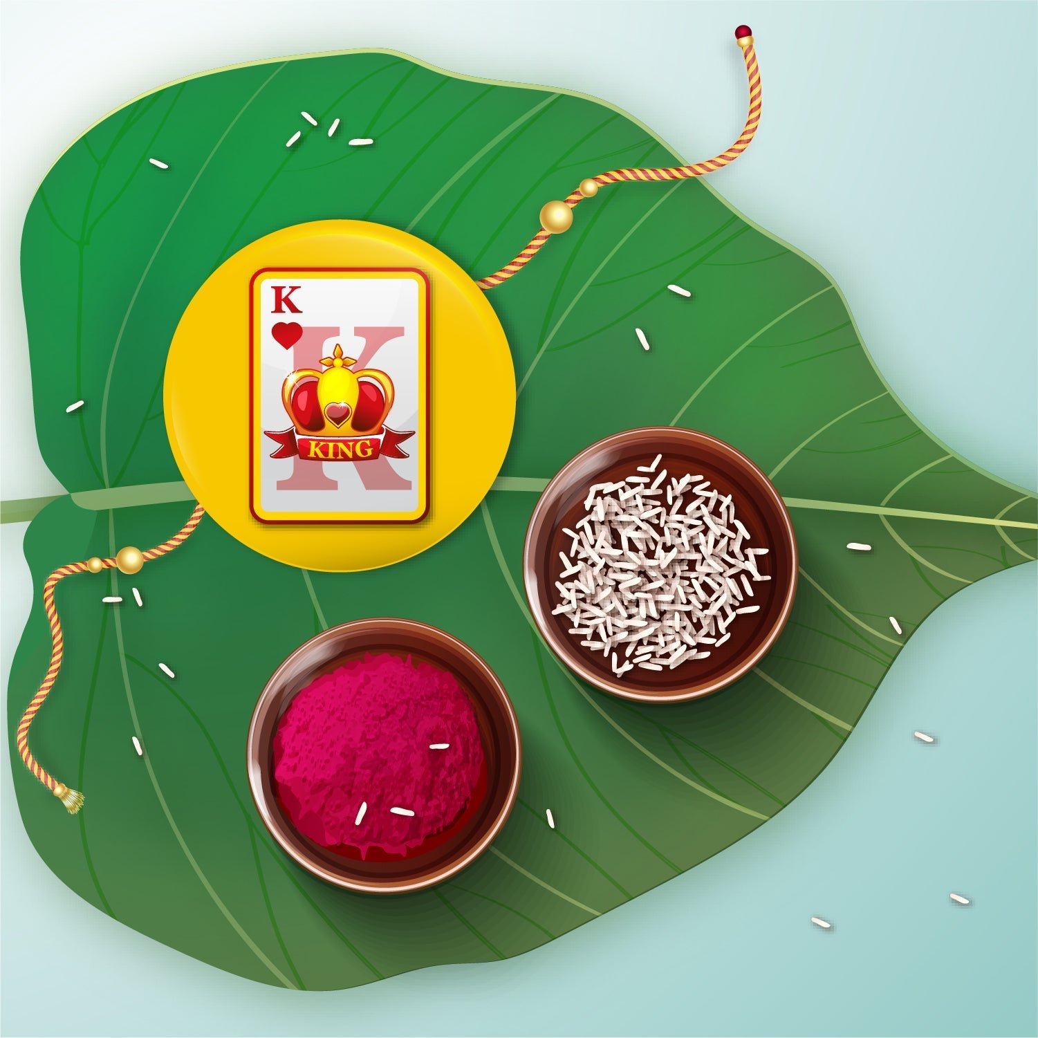 Indianvibez King Bhai Metal Rakhi with Fridge Magnet - Kids Rakhi - Swadesiicart